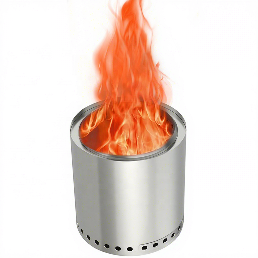 304 Stainless Steel Modern Eco-Friendly Smokeless Portable Outdoor Wood Burning Fire Pit for BBQ Camping Backyard Patio Carry