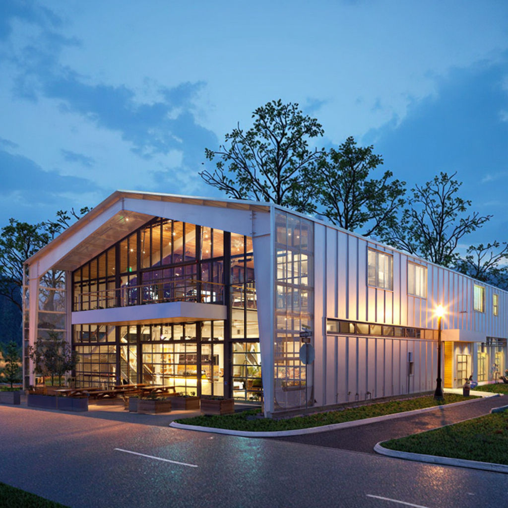 Prefabricated Large Span Steel Structure Buildings Prefab Metal Warehouse Workshop Office Building Factory Shed